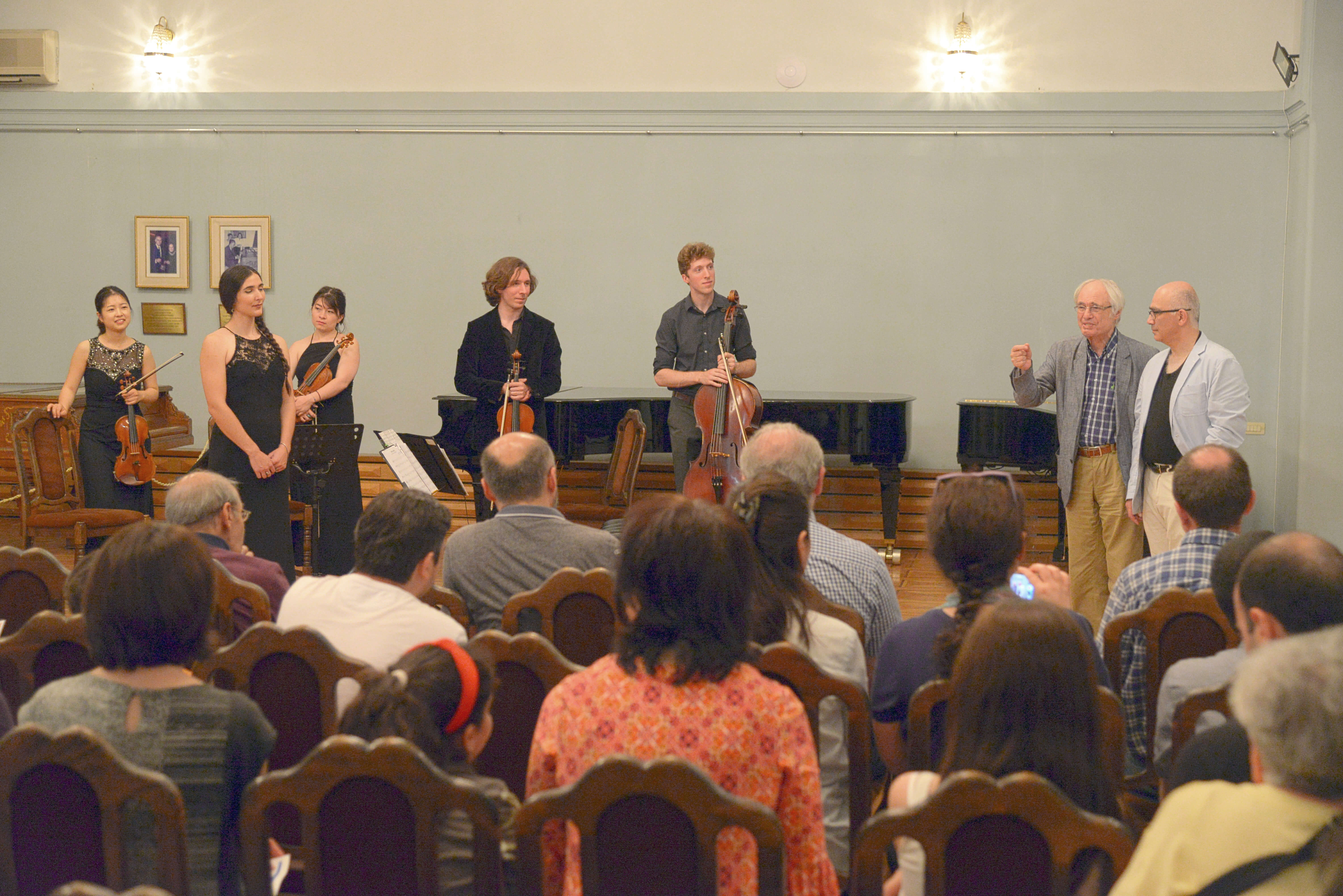 Members of the VEM Ensemble with Tigran Mansurian (Yerevan, Armenia, June 2019)