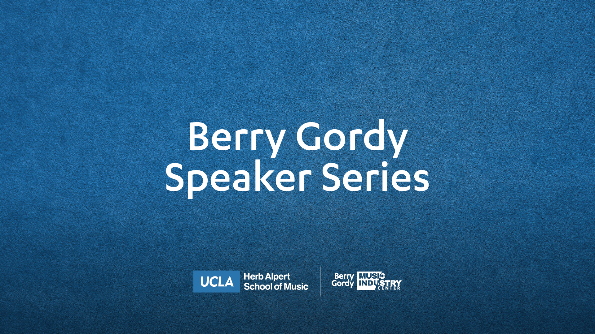 Berry Gordy Speaker Series