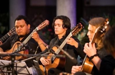 Seamus Byrn (Guitar Perf. '25) at CSU Summer Arts in Spain